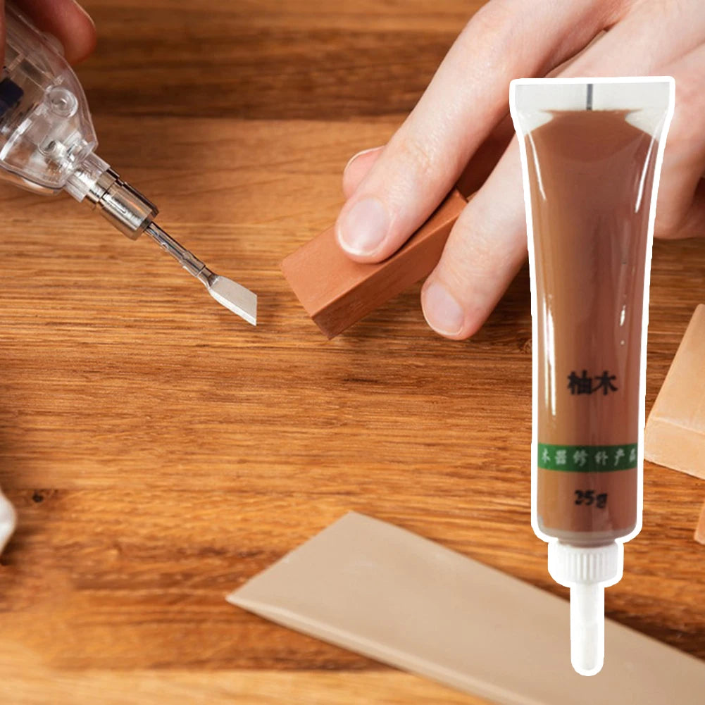 25g Multicolor Wood Repair Paste,Multipurpose Floor Scratch Paint Repair for Table Oak Cabinet,Wooden Furniture Scratch Filler